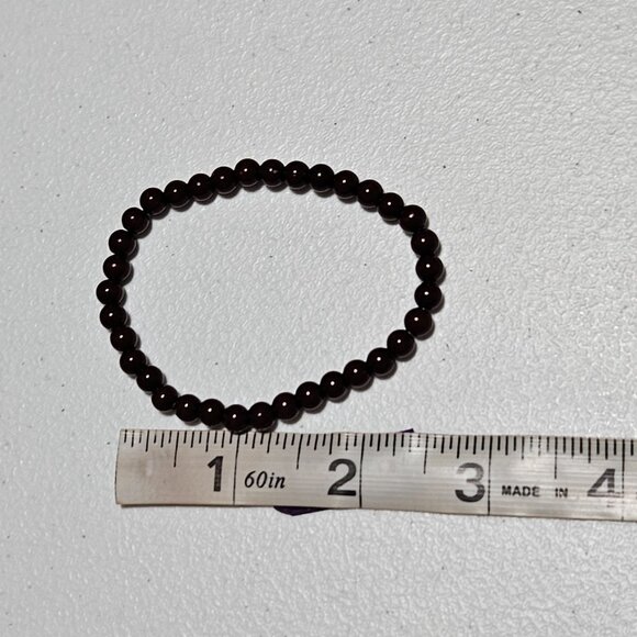 Boho Brown Beaded Elastic Stretch Bracelet Classic Minimalistic Fashion Jewelry - Picture 3 of 3